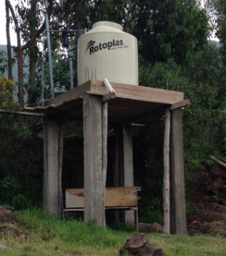 Generous ROL Volunteers funded this cistern for the school children at Casa Ccunca